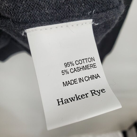 Hawker Rye 95/5 Cotton Cashmere Half-Zip Mockneck Sweater Mens Size Large NWT - Picture 9 of 15